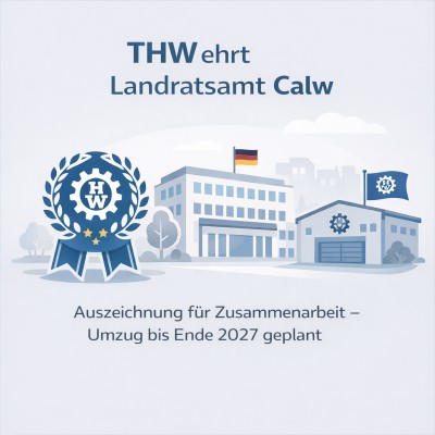 THW ehrt Landratsamt Calw mit Dankesplakette